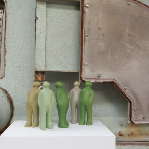 比利時Gardeco藝術擺飾 經典觀賞者 (茶綠、高23公分)