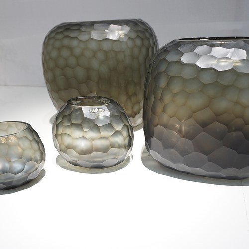 德國Guaxs玻璃花器 SOMBA系列 (煙燻灰、高26公分)