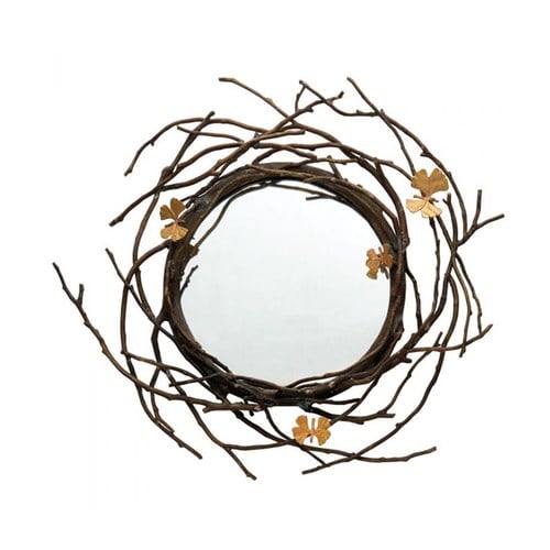 美國MichaelAram工藝飾品 銀杏蝴蝶系列圓鏡