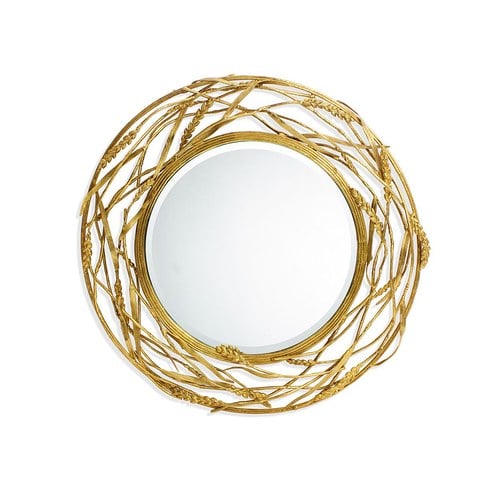 美國MichaelAram工藝飾品 黃金麥穗系列圓鏡