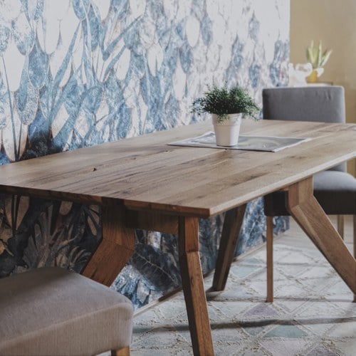 義大利OliverB 三角洲平原實木餐廳餐桌 (長180公分)