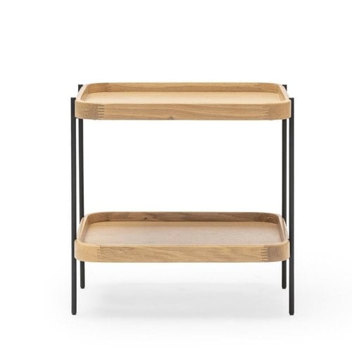 丹麥Tolv Humla 立體邊緣雙層方形邊桌(橡木)