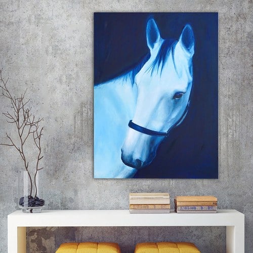 美國TwoPalms藝術掛畫 幻夢森林馬匹 (帆布、長102公分)