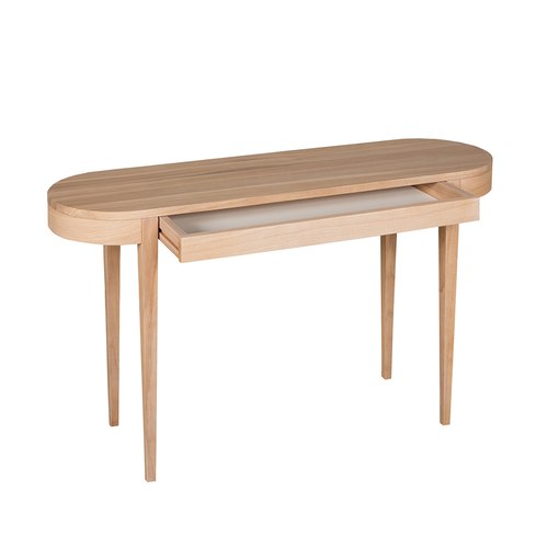 波蘭Sits 收納款橡木橢圓形邊桌