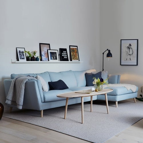 波蘭Sits Nova北歐感生活右向L型沙發 (藍、長308公分)