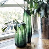 德國Guaxs玻璃花器KOONAM系列(墨綠、高40公分)