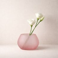 德國Guaxs玻璃燭台 NAGAA系列 (玫瑰粉、高9公分)