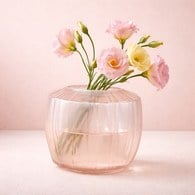 德國Guaxs玻璃花器MALIBU系列(玫瑰粉、高16公分)