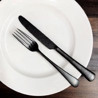 日本Aoyoshi 復古英倫餐刀 (黑、22.2公分)