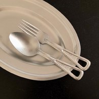 日本Aoyoshi 野營風餐叉 (銀、18.6公分)