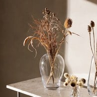 英國LSA 水滴弧底玻璃花器 (清透、高25公分)