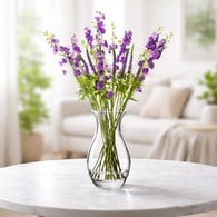 英國LSA 水滴弧底玻璃花器 (清透、高32公分)