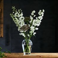 英國LSA 水滴弧底玻璃花器 (清透、高35公分)