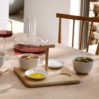 英國LSA Dine白瓷橡木點心架 (寬26公分)-DI61