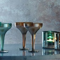 英國LSA 爵士時代炫彩香檳杯2入組 (琥珀、150毫升)-EQ04