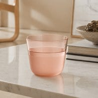 英國LSA 弧形對比玻璃杯2入組 (珊瑚、260毫升)-AC07