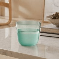英國LSA 弧形對比玻璃杯2入組 (湖水、260毫升)-AC11