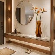 英國LSA 收縮線條幾何花器 (干邑、高65公分)-SG08