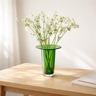 英國LSA 維多利亞錐形花器 (蕨綠、高26公分)-VC08