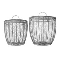 丹麥LeneBjerre 海洋風鐵製置物籃 (2入組)