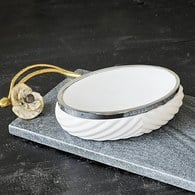 丹麥Lene Bjerre 極簡人字紋肥皂碟 (銀)