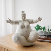 丹麥Lene Bjerre 相撲力士雕塑擺飾 (白、接納)