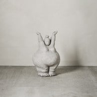 丹麥Lene Bjerre 相撲力士雕塑擺飾 (灰、喝采)