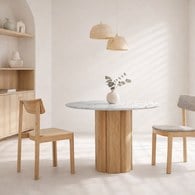 丹麥 Natadora KORA科拉大理石圓桌(橡木)