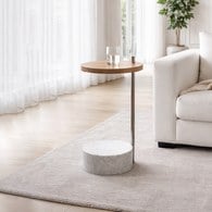 丹麥Natadora Society厚石底邊桌(淺橡木/大理石)