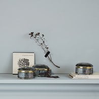 丹麥Nordal 煙灰色水晶玻璃收納盒