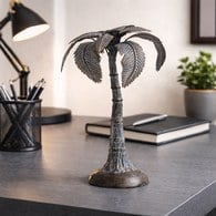 丹麥Nordal 古銅棕櫚樹燭台 (直徑25公分)