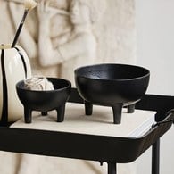 丹麥Nordal LAMU 黑色鋁製三腳碗 (小)