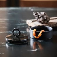 丹麥Nordal TAZA 黑色陶瓷收納罐