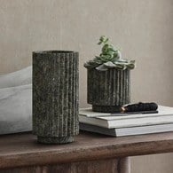 丹麥Nordal LOON 大理石直筒花器 (綠色)