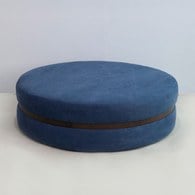 丹麥Tolv深藍色布面圓凳(直徑123公分)