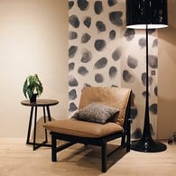 丹麥Tolv 編織網狀斜邊休閒皮革躺椅(淺灰)