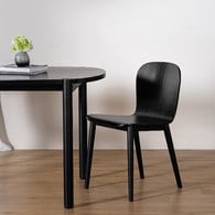 丹麥Tolv Puddle圓弧流線型單椅 (黑)