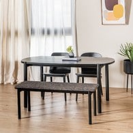 丹麥Tolv Cove橢圓型膠囊餐桌 (黑)