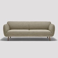 丹麥Tolv 柔軟線條布面三人沙發 (淺灰)