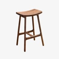 丹麥Tolv Odd 微波浪吧台椅 (胡桃木、高66.5公分)