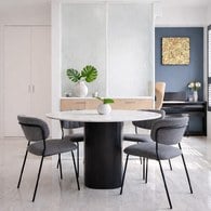 丹麥Tolv 塔拉大理石圓桌 (黑、直徑125公分)