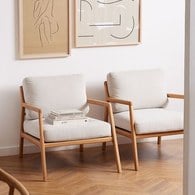 丹麥Tolv 斜背休閒布面單人沙發 (混麻灰)