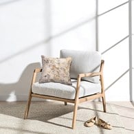 丹麥Tolv 斜背休閒布面單人沙發 (米白)