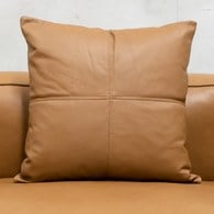 丹麥Tolv 皮革抱枕 (60x60、焦糖)