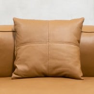 丹麥Tolv 皮革抱枕 (50x50、焦糖))