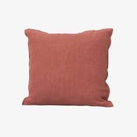 丹麥Tolv 棉麻抱枕 (60x60、磚紅)