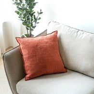 丹麥Tolv 棉麻抱枕 (50x50、磚紅)