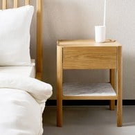 丹麥Tolv Tye 床邊櫃 (橡木/大理石)