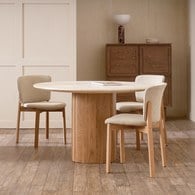 丹麥Tolv 塔拉洞石圓桌 (橡木、直徑125公分)