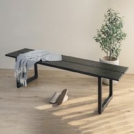 丹麥Tolv Hover設計師輪廓長凳(黑色/170公分)